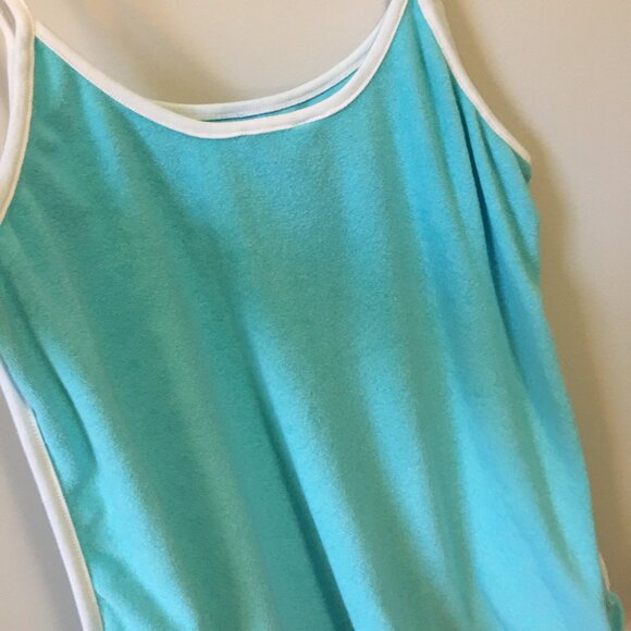 NWT Joe Fresh Terrycloth Retro Mineral Blue Tank Top - Picture 5 of 12